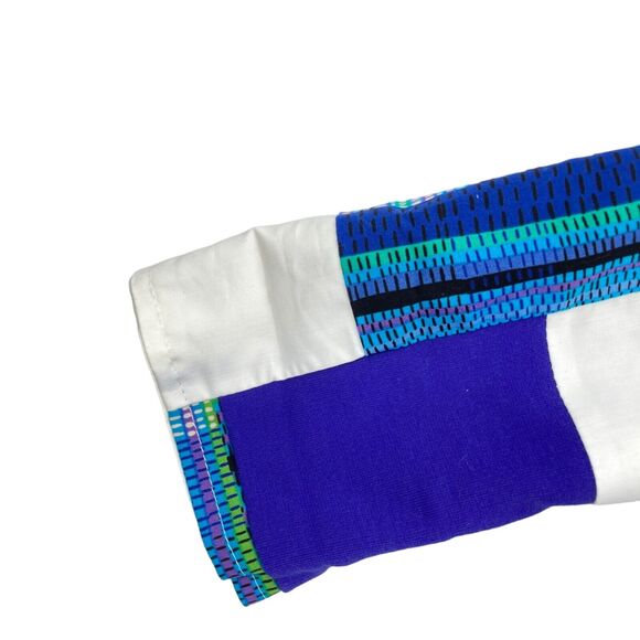 Vintage Marguerite Rubel Jacket Womens Small Blue White Patch Cotton GrandmaCore - Picture 7 of 16